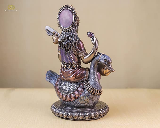 Saraswati Statue 21 cm Bonded Bronze Resin