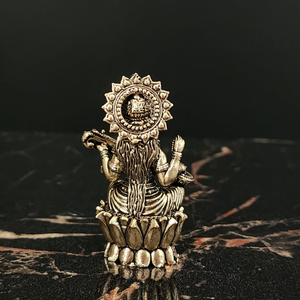 Saraswati Statue Premium Brass Saraswati 2.5 Inch