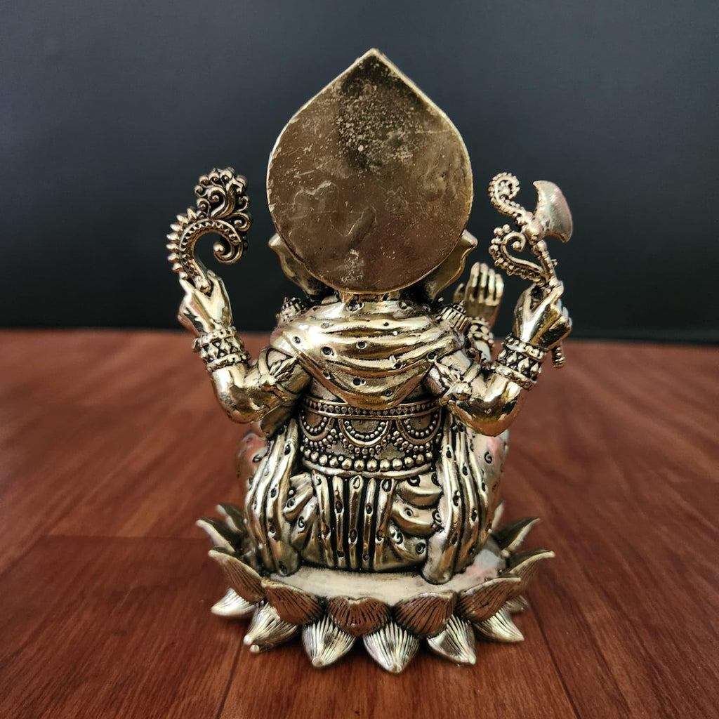 PREMIUM BRASS GANESH JI ON LOTUS