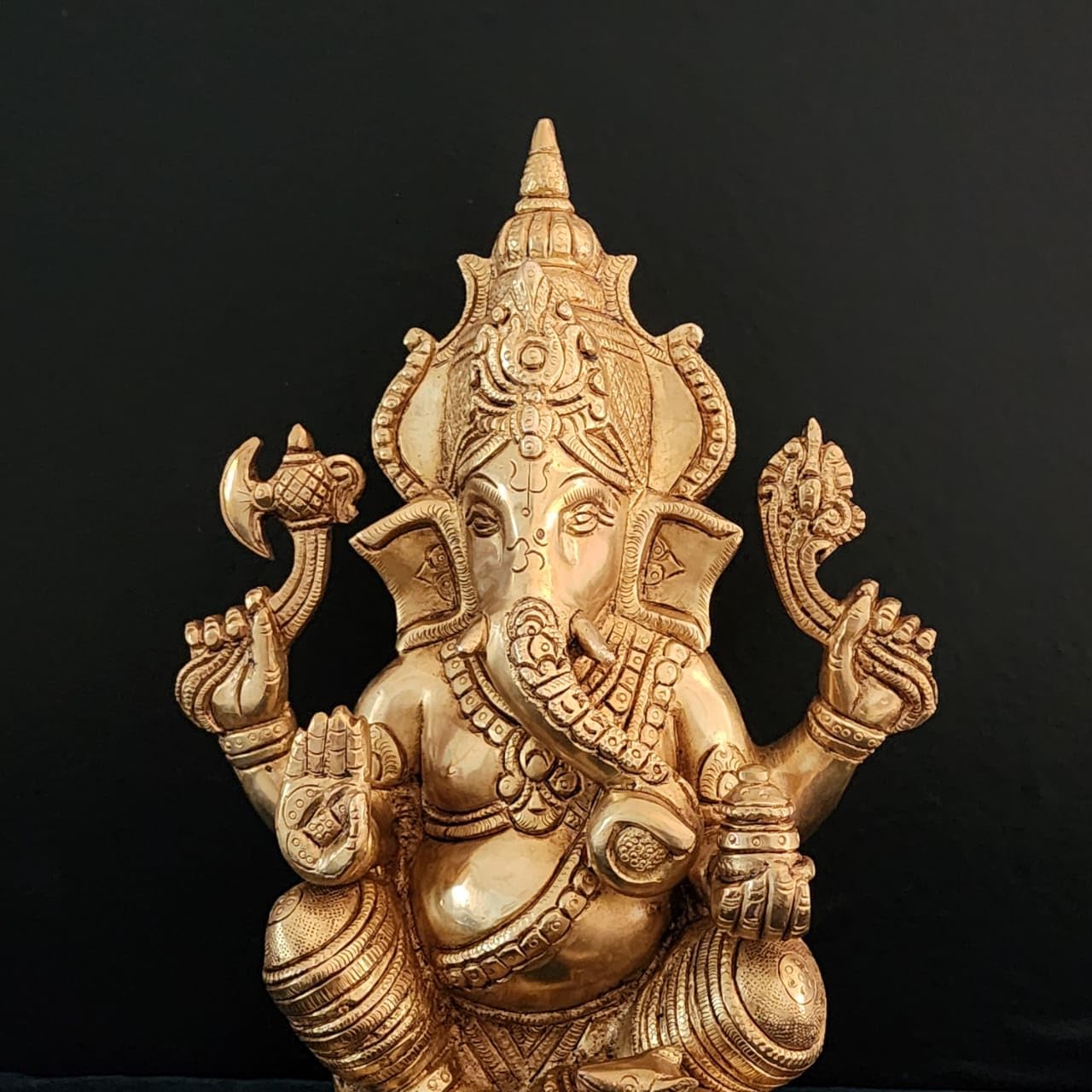 brass ganpati ji moorti for home and office 