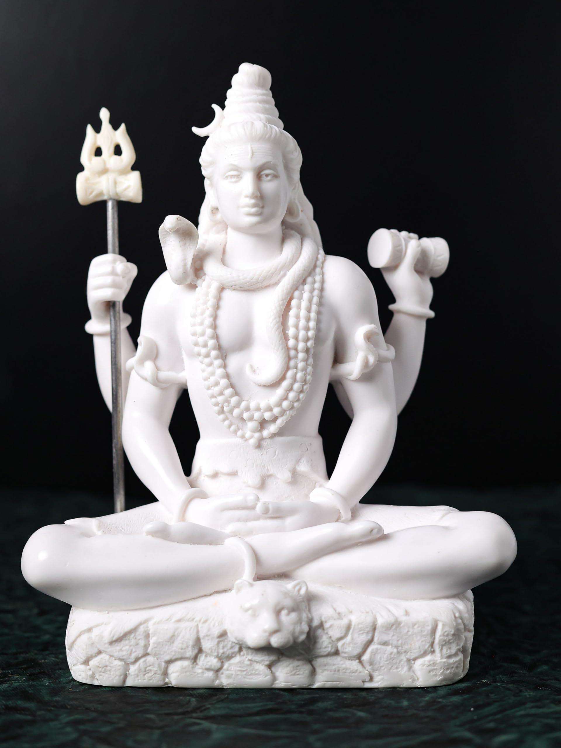 Lord Sitting Shiva Statue 21 cm Cultured Marble