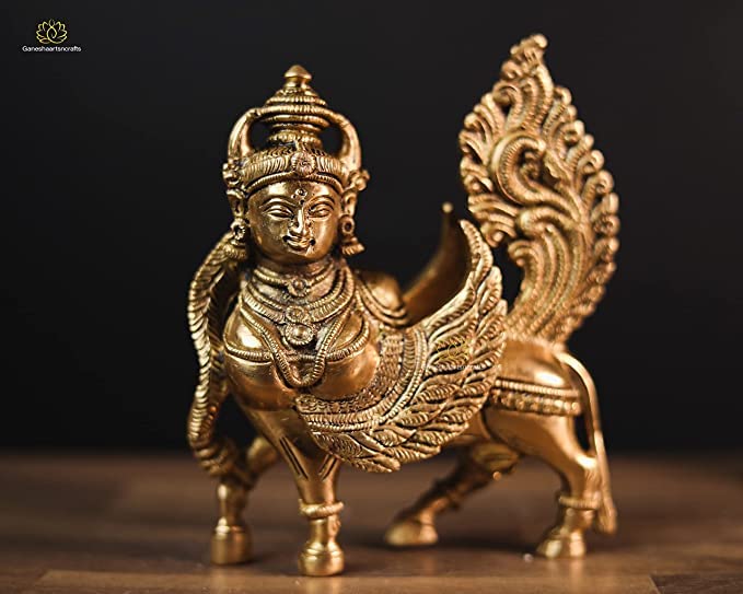 Kamdhenu Brass Statue Holy Mother Cow 14 cm (900 gram)