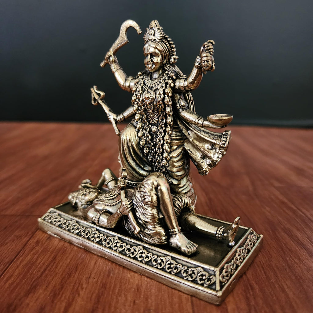 Goddess Brass Kali Idol Premium Brass 4 Inch Maa Kalika murti