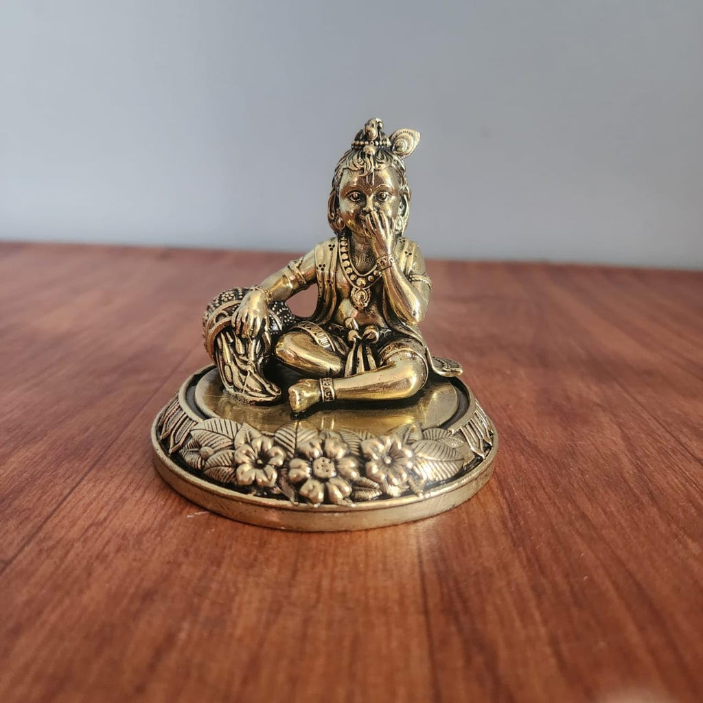 Krishna Statue Premium Brass 7.8 cm Bal Gopal Idol