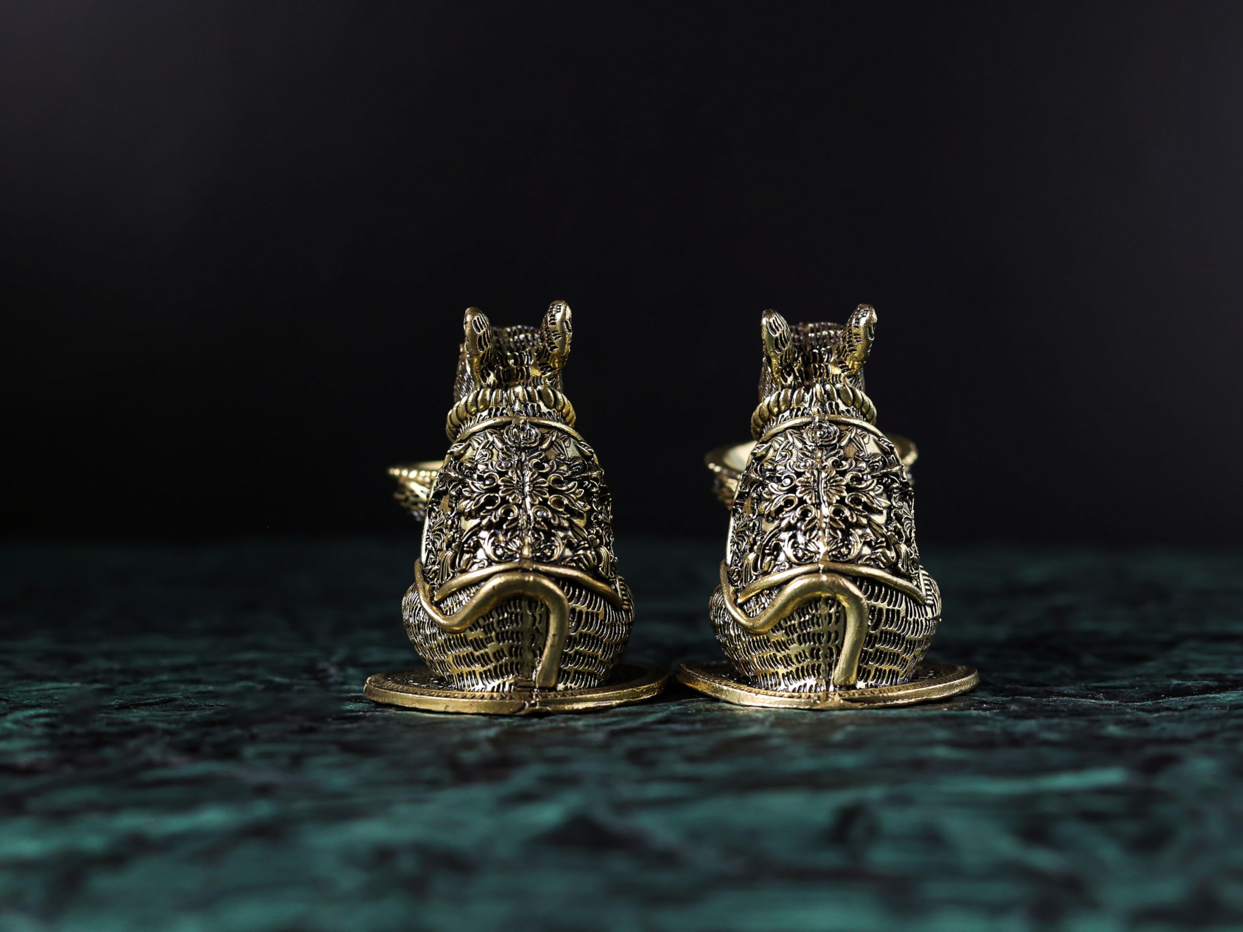 Premium Brass Mouse Diya | 3.5 Inch | Small Temple Decorative Deepak 