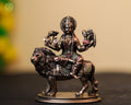 Goddess Durga Statue On Lion 3.5 Inch Bonded Bronze Resin Car Dashboard