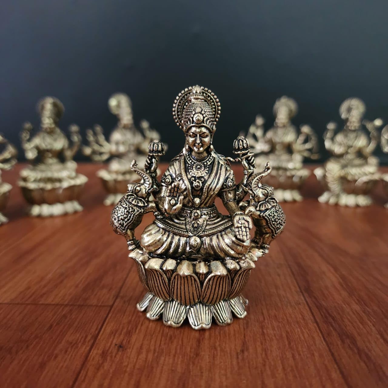 Premium Brass Ashta Lakshmi Statue – 7 cm Tall | Eight Forms of Goddess