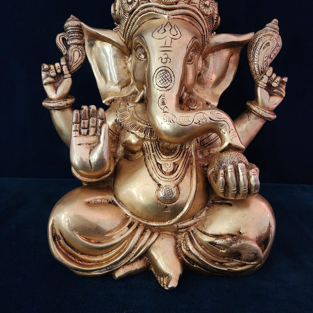 Ganesha 12 inch Brass statue