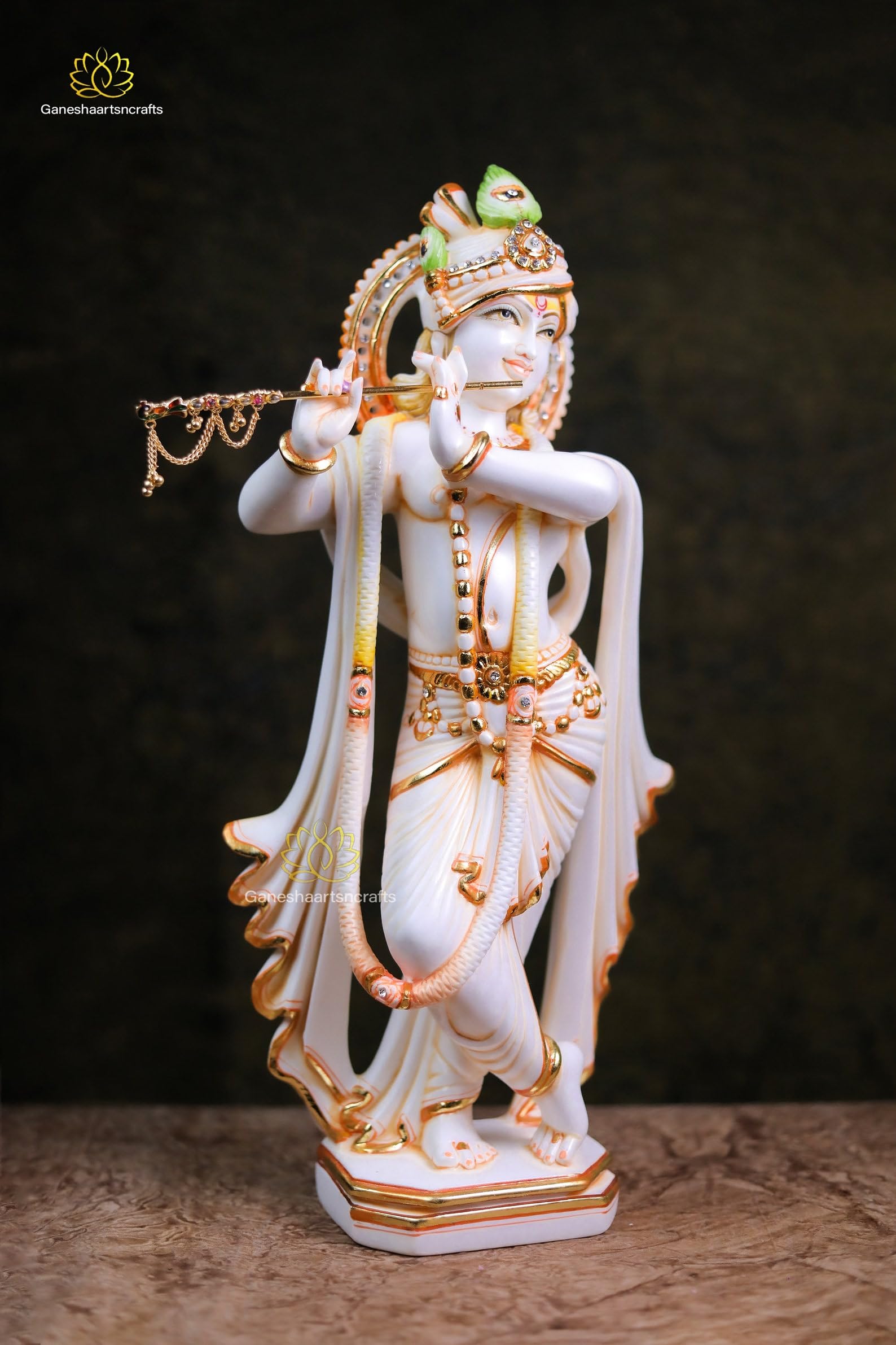 Lord Murli Manohar Krishna Ji Culture Marble Statue