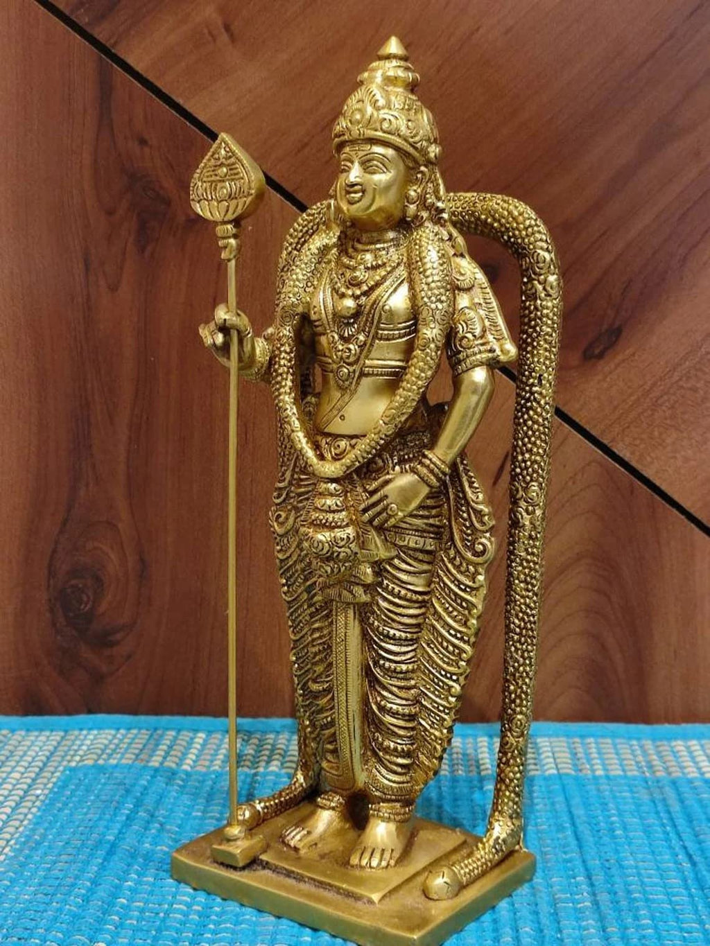 Lord brass Murugan Statue (44 CM) 1 feet approx