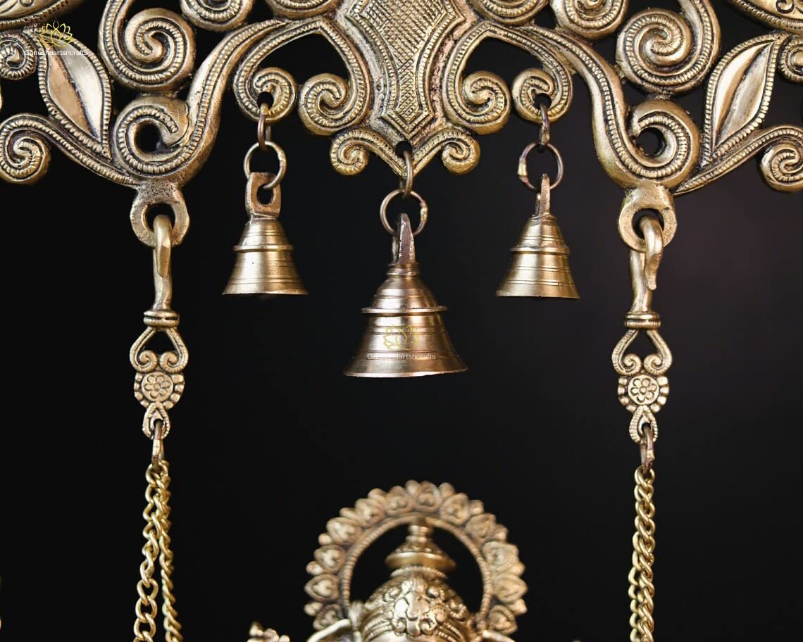 Swing Brass Ganesha Statue(68 CM) with temple look