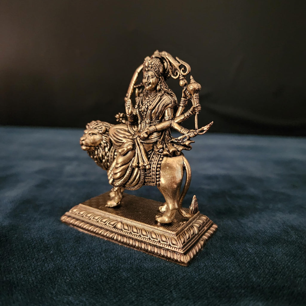 Goddess Durga Statue On Lion 3.5 Inch (130 gram)