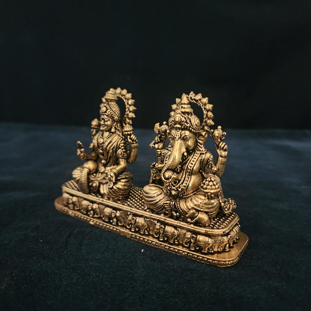 Small Divine Ganesh Laxmi JI WITH BASE STATUE