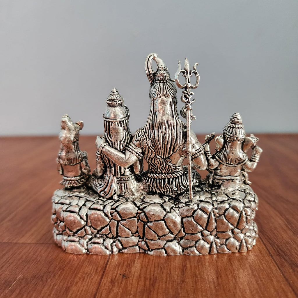 Silver Finished Brass Shiv parivaar murti