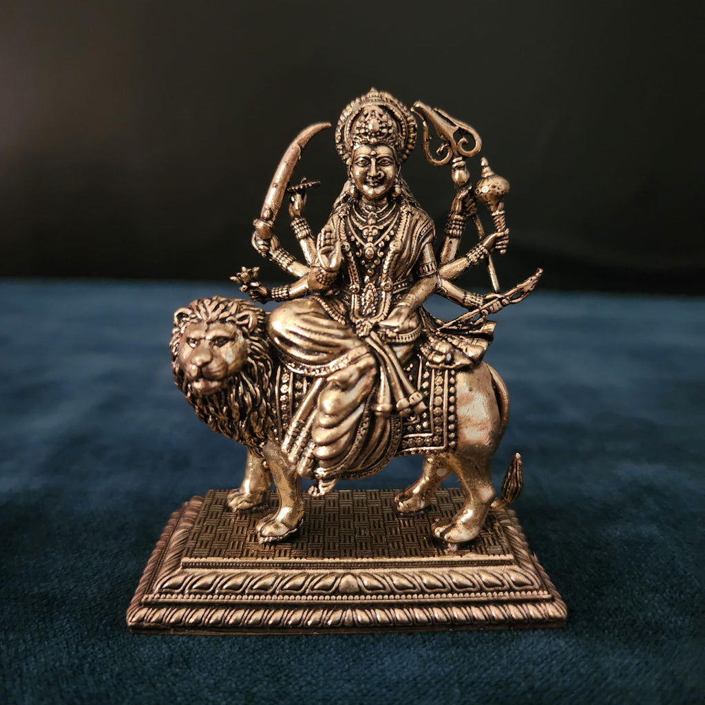 Goddess Durga Statue On Lion 3.5 Inch (130 gram)