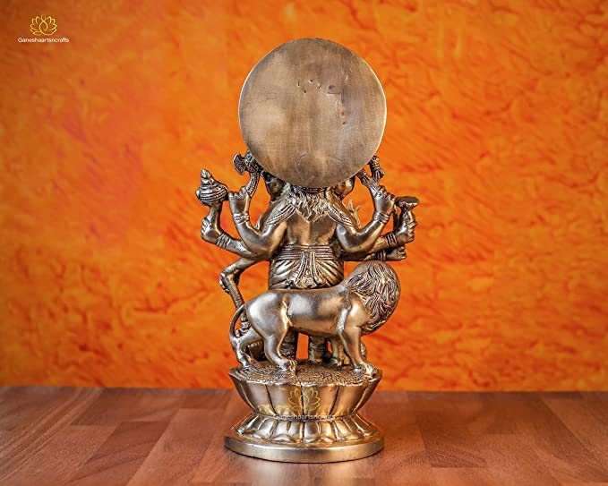 Brass Ganesh with Lion