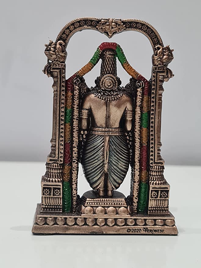 Tirupati Balaji Statue Small Size 3 Inch Bonded Bronze Venkateswara Statue