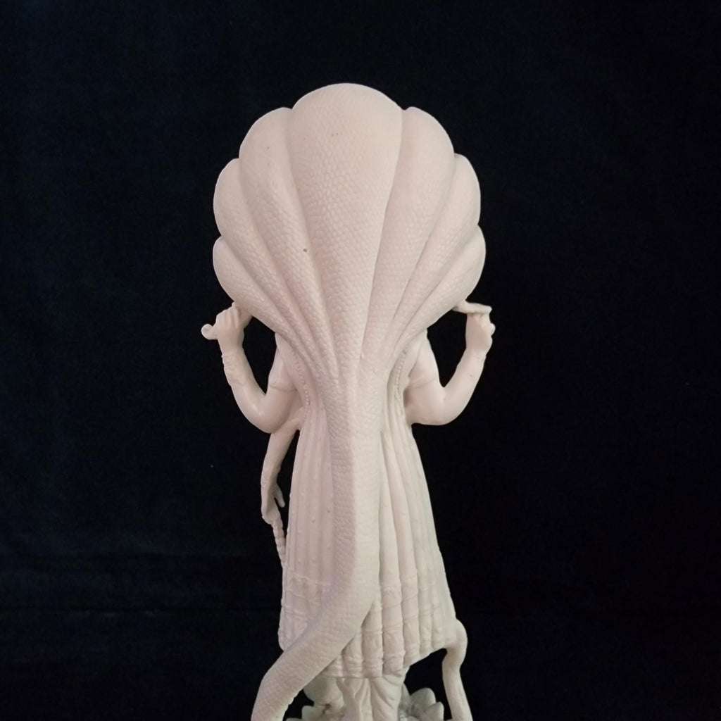 White Vishnu Idol Size 12 inch Narayan Vishnu Figurine Pack of 1