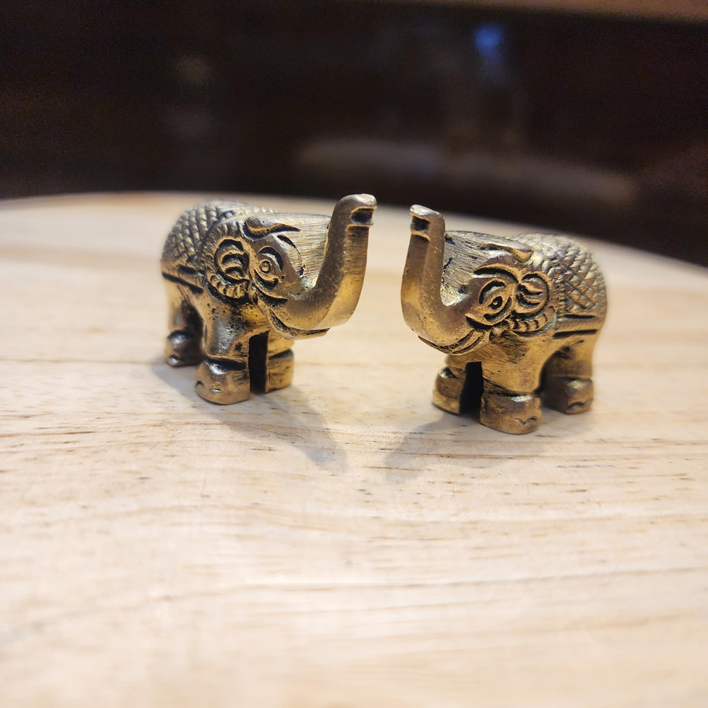 Pure Brass Elephant Set 1 INCH 1 Pair