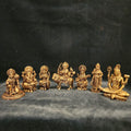Brass Durga MATA,Laxmi, Lord Ganesh, Maa Saraswati, Lord Shiva & Lord Hanuman, kartikeya set of 7 god godess