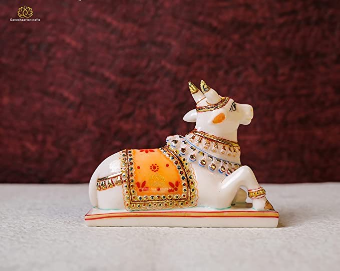 Nandi Statue Marble Dust FIGUIRNE