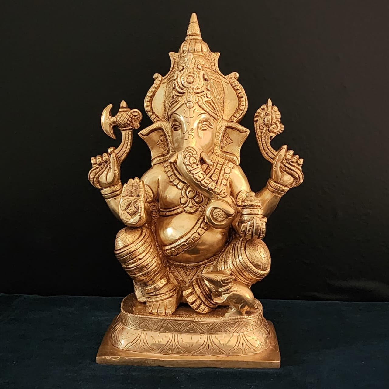 brass ganpati ji moorti for home and office 
