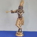 Brass Lord Krishna Statue | 60 cm | Double Tone Black Finished