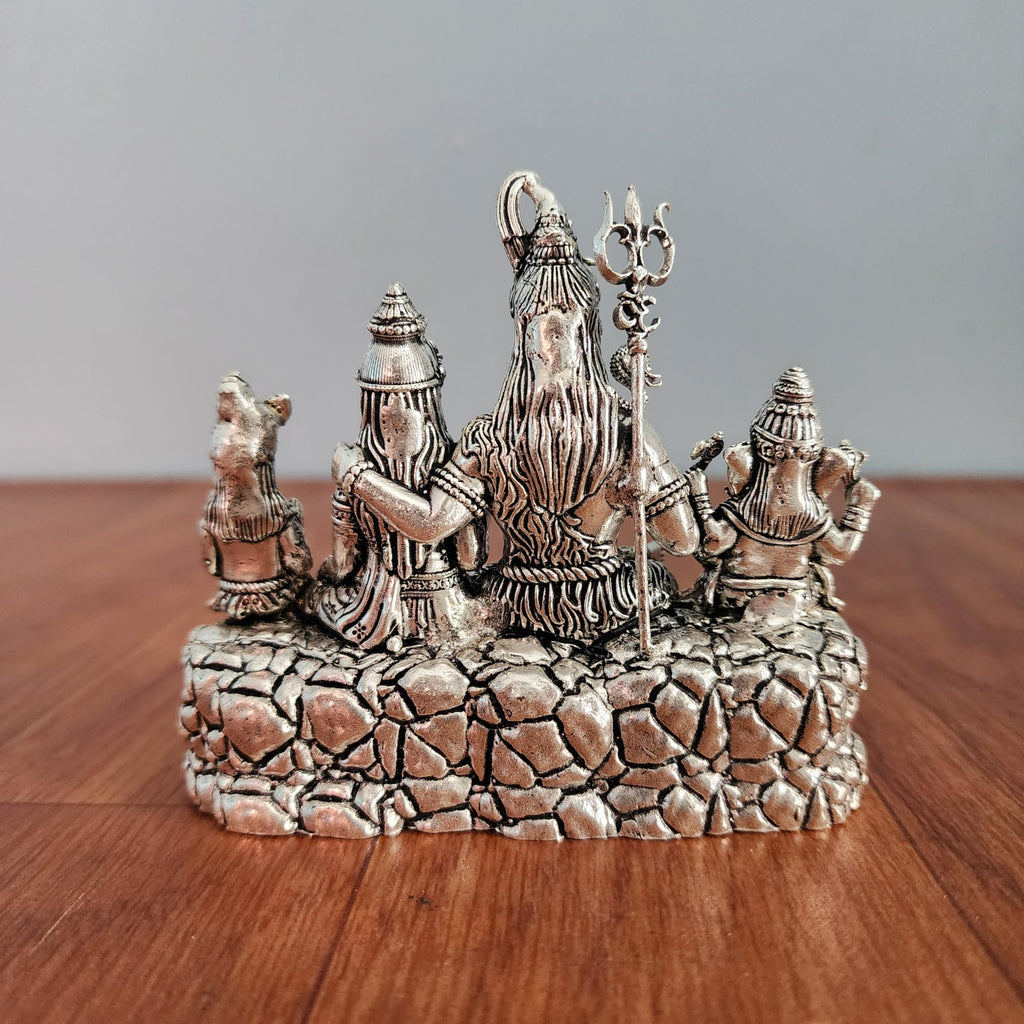 Silver Finished Brass Shiv parivaar murti