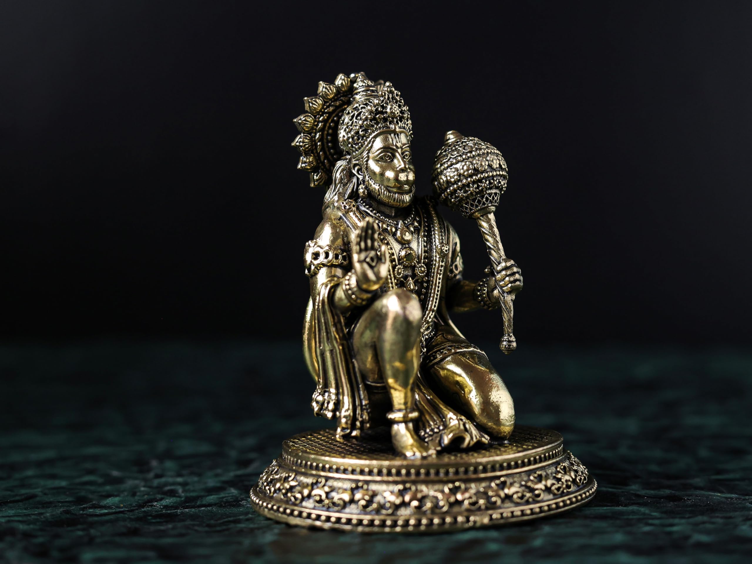 Premium Brass 2.5 / 3 / 4.8 / 8 inch Hanuman JI Statue Sitting STATUE