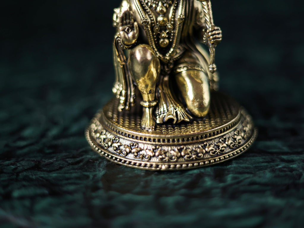 Premium Brass 2.5 / 3 / 4.8 / 8 inch Hanuman JI Statue Sitting STATUE