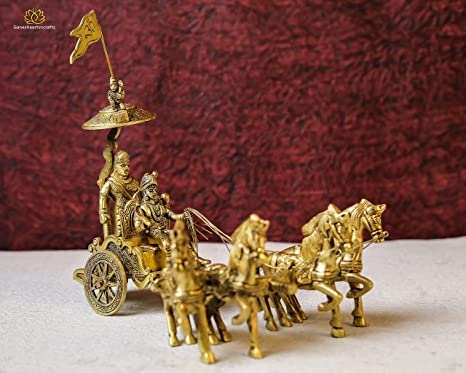  Lord Krishna & Arjuna Krishna Arjun Rath Idol 
