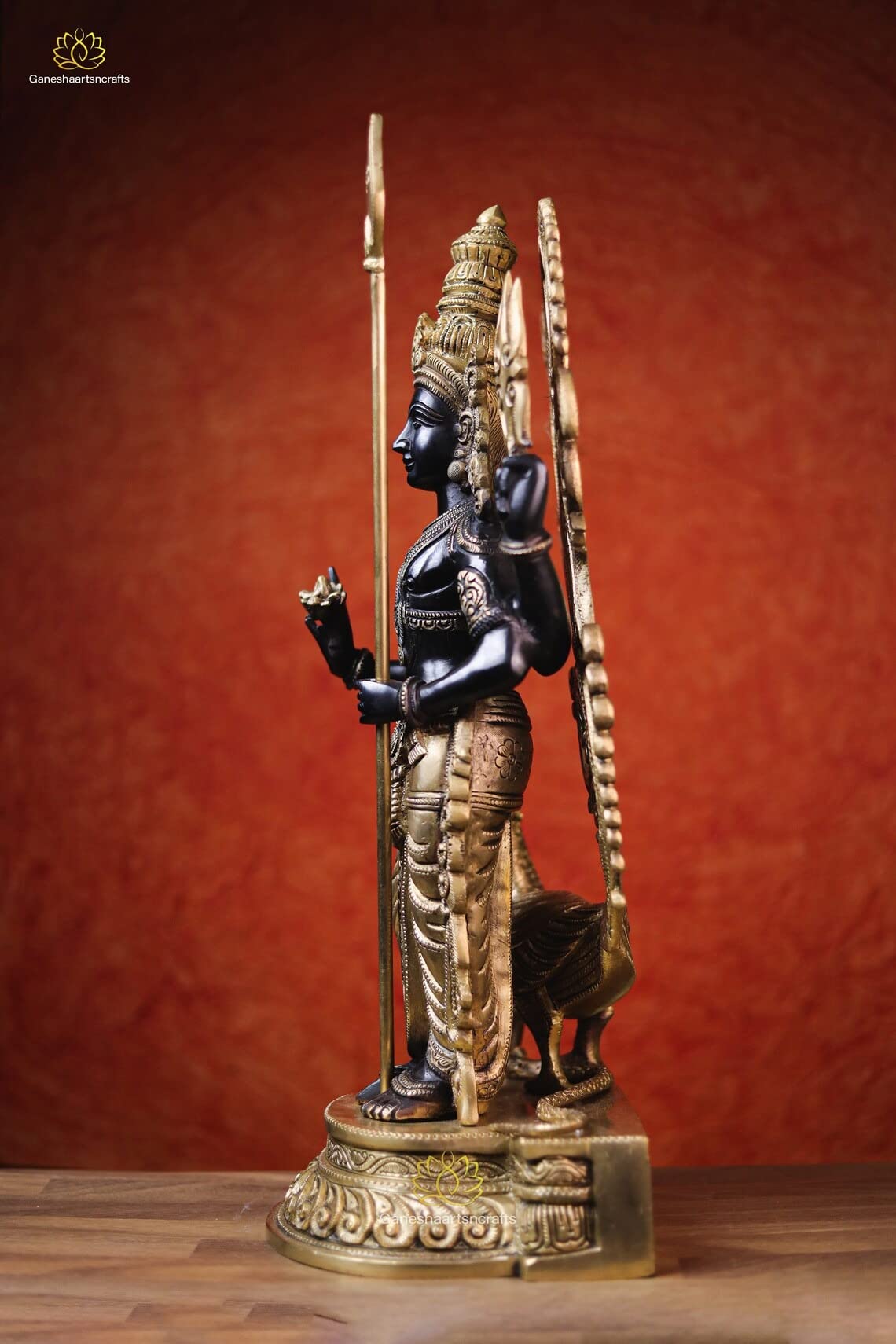 Lord Murugan Statue Brass Kartikeya Statue