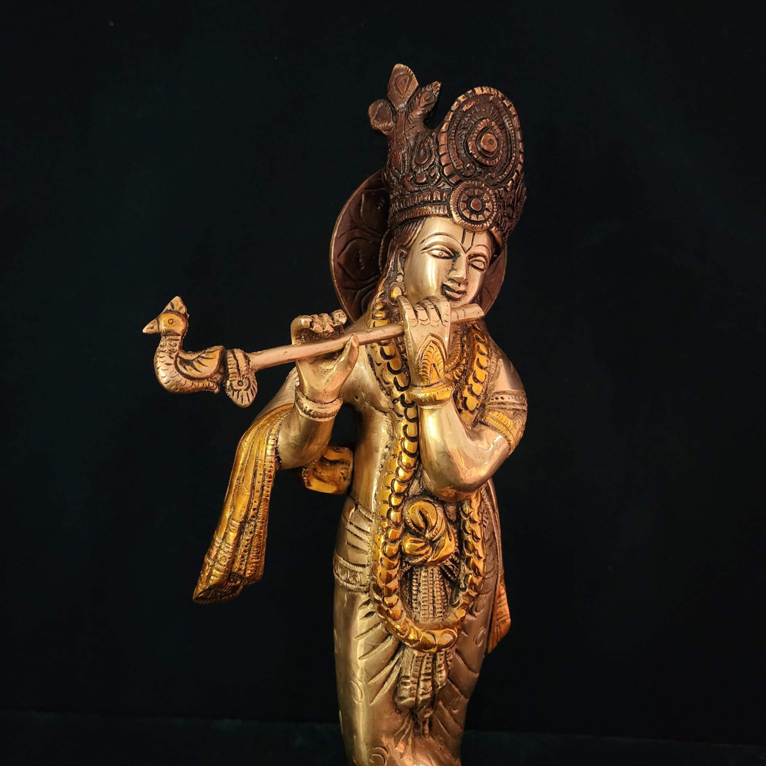 Lord Krishna Statue 16 inch Double Tone Finished