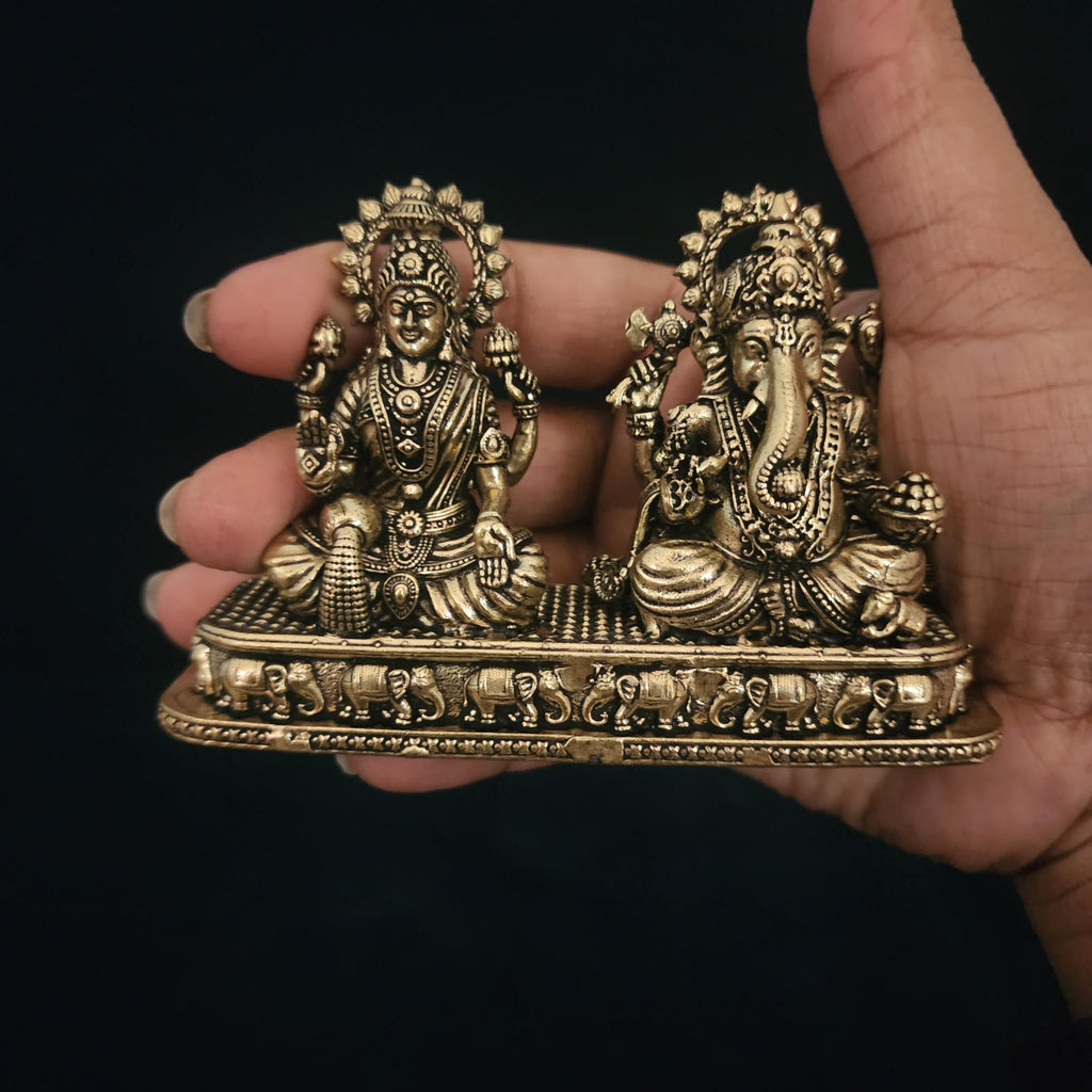 Small Divine Ganesh Laxmi JI WITH BASE STATUE