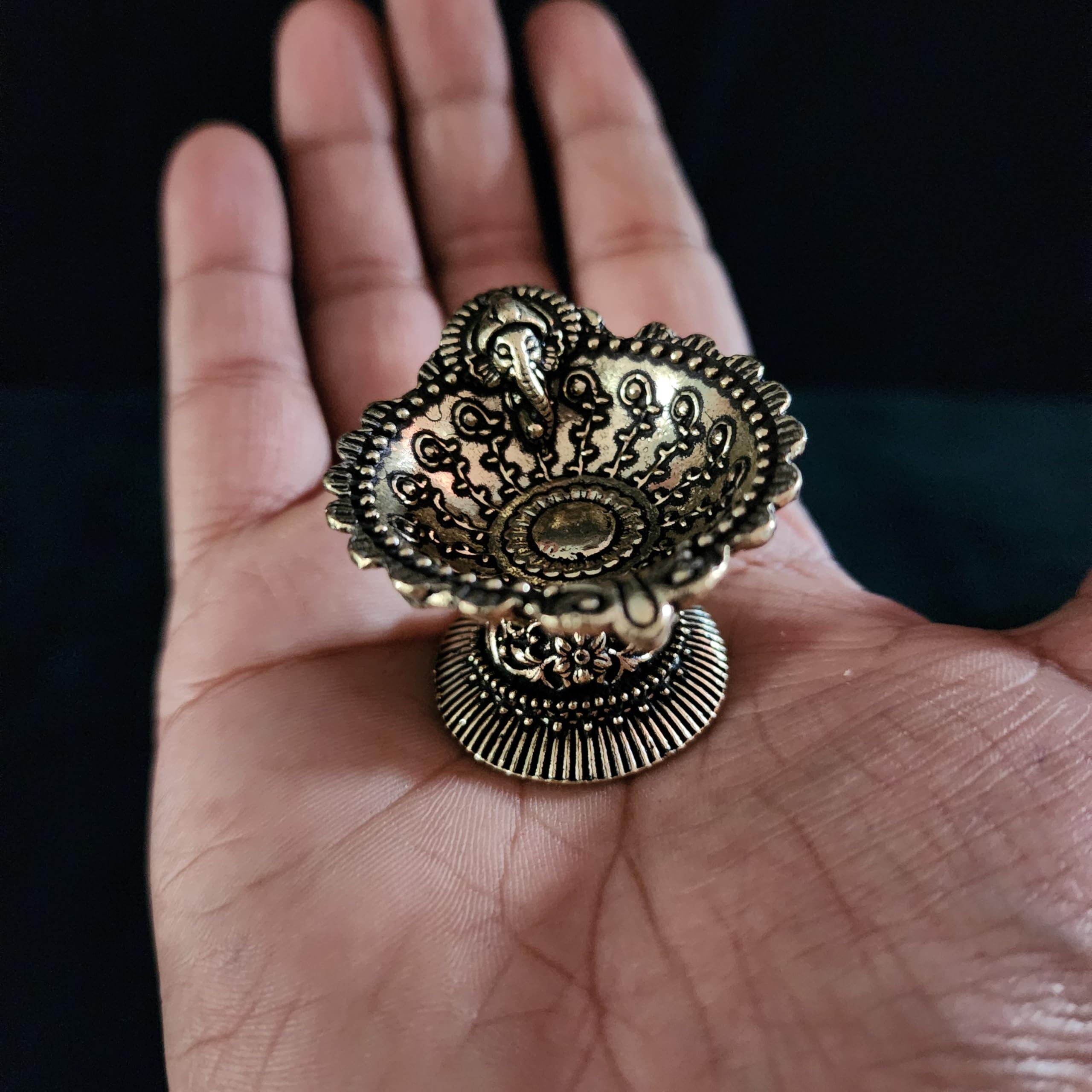 Premium Brass Ganesh Diya|1.2 Inch Small Deepak