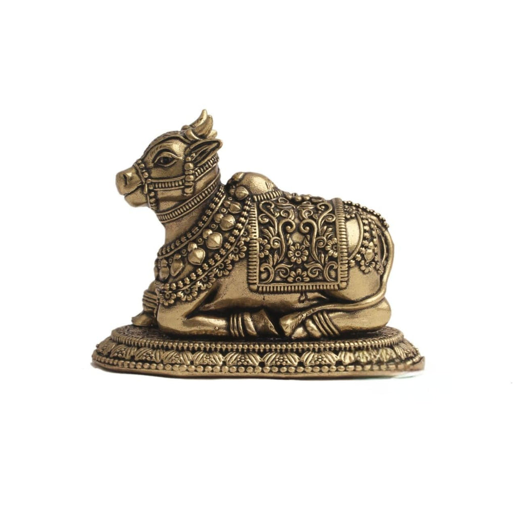 Nandi Statue Premium Brass 2 inch (70 gram)
