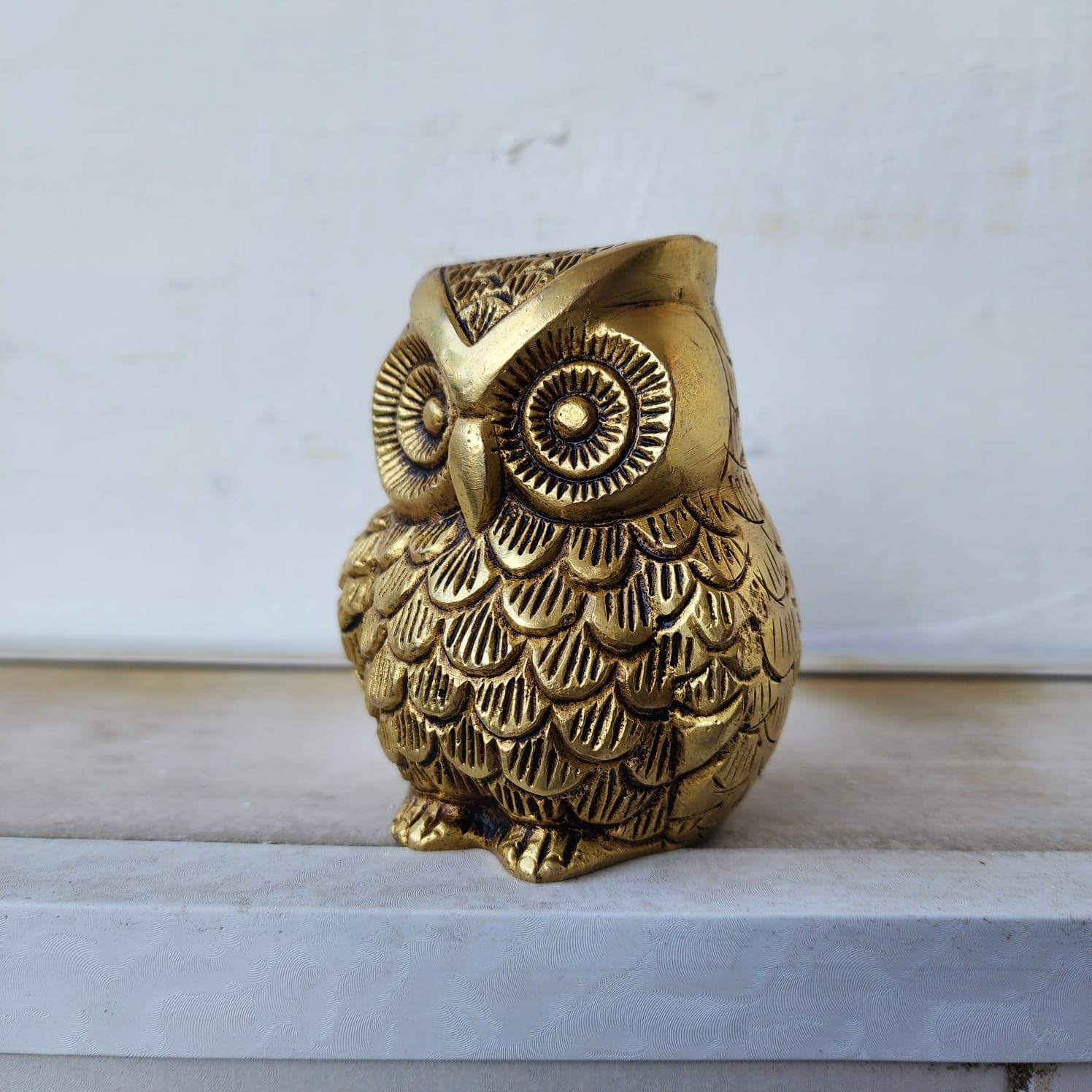 Animal Figurine Brass owl 9cm Decor Vastu