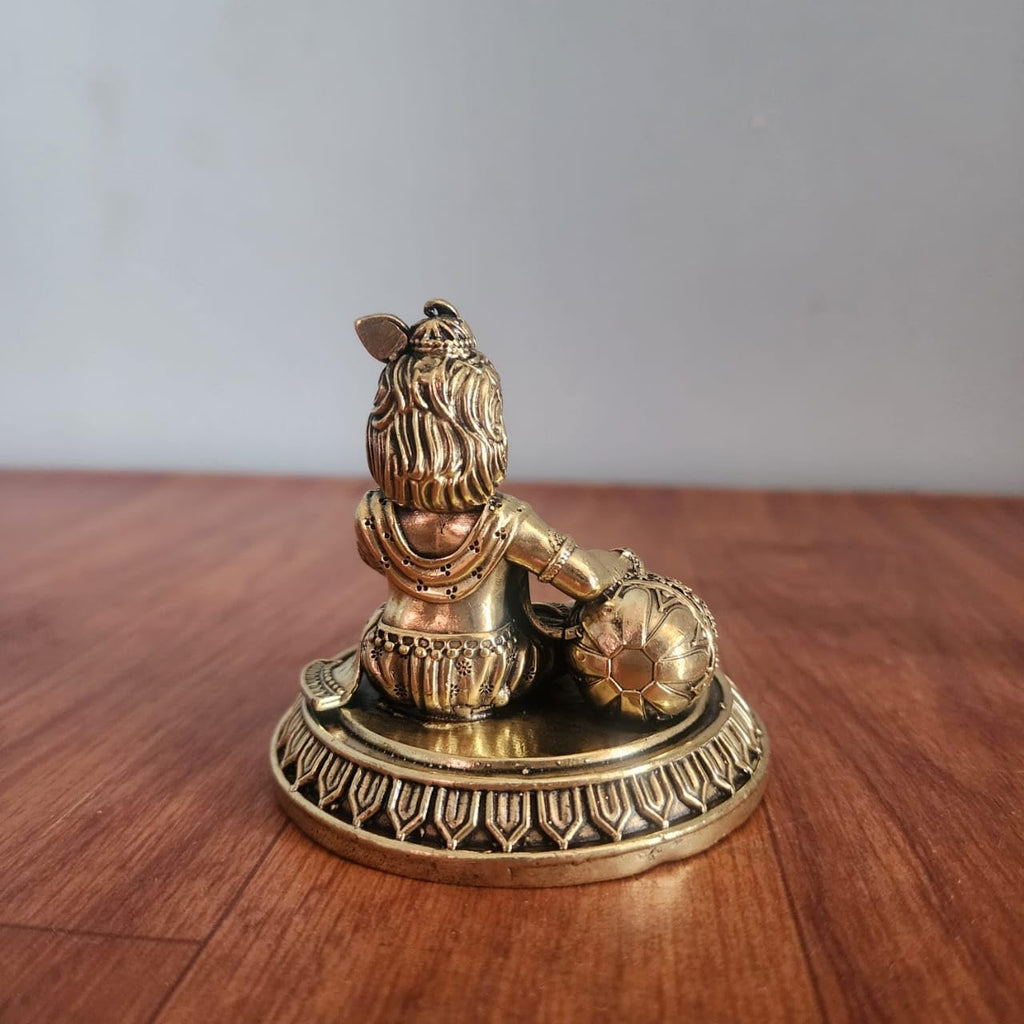 Krishna Statue Premium Brass 7.8 cm Bal Gopal Idol