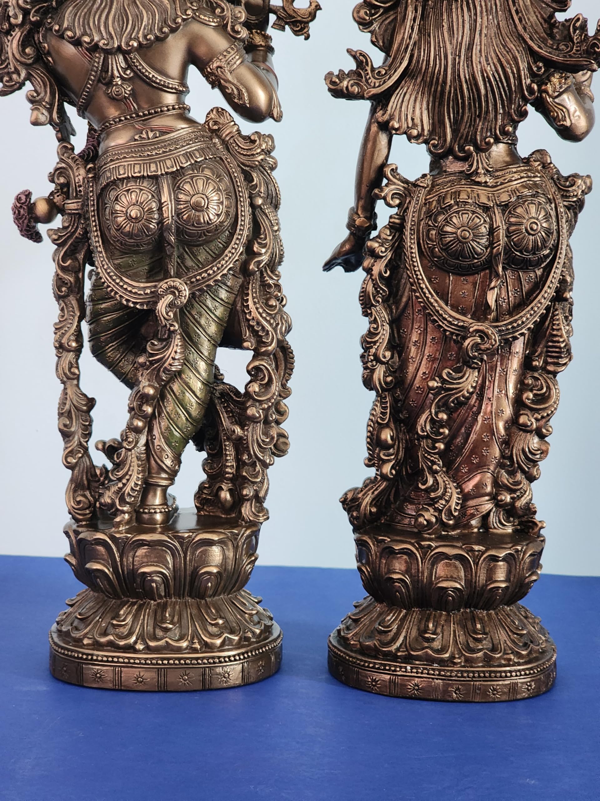 Radha Krishna Statue 15 Inch Bronze Finished