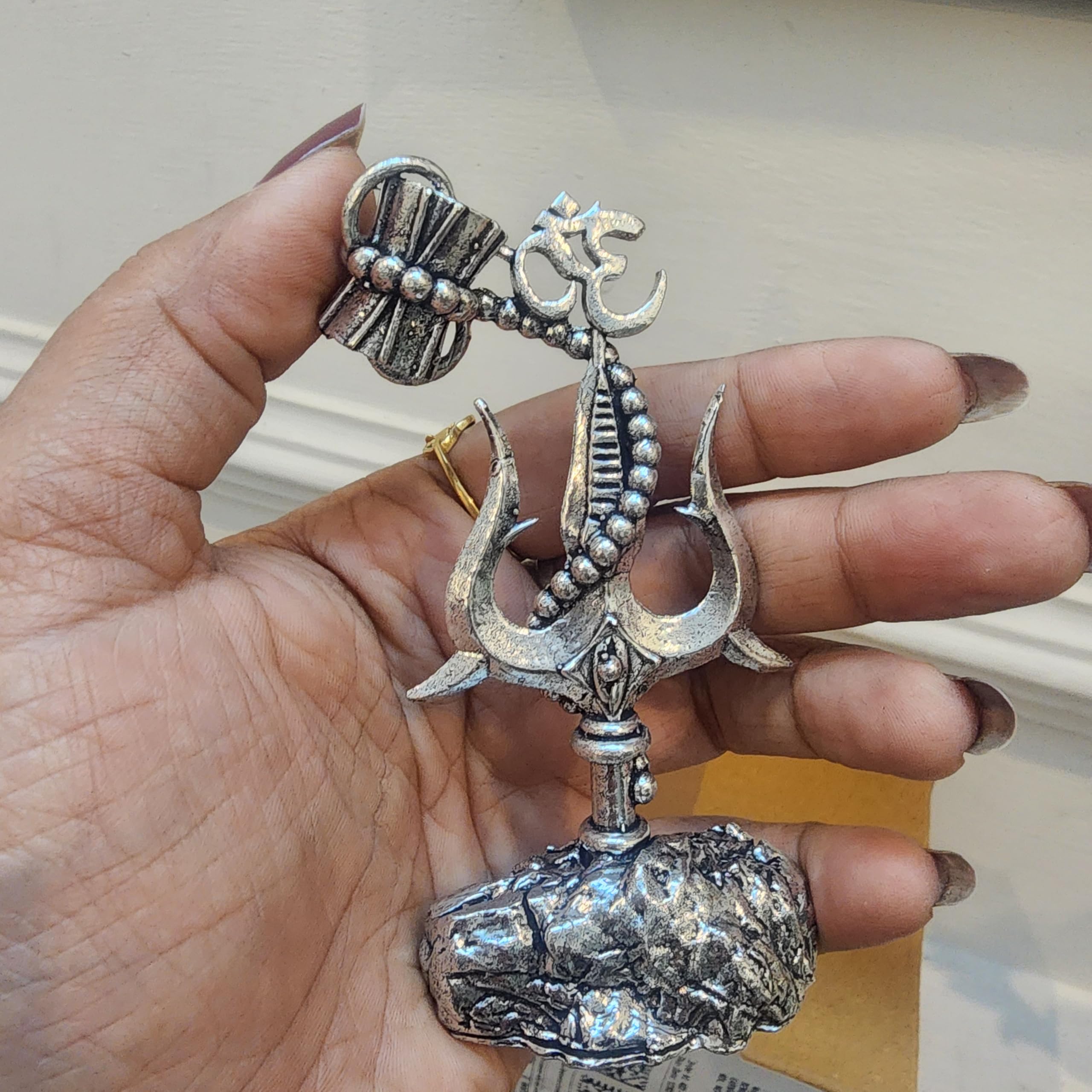 Shiva Trident with damru Idol 4 inch for car Dashboard Decor