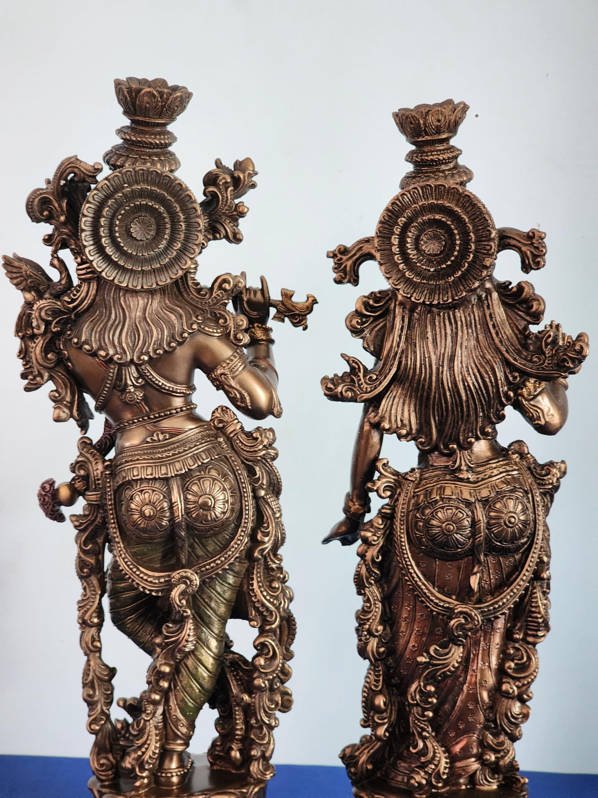 Radha Krishna Statue 15 Inch Bronze Finished