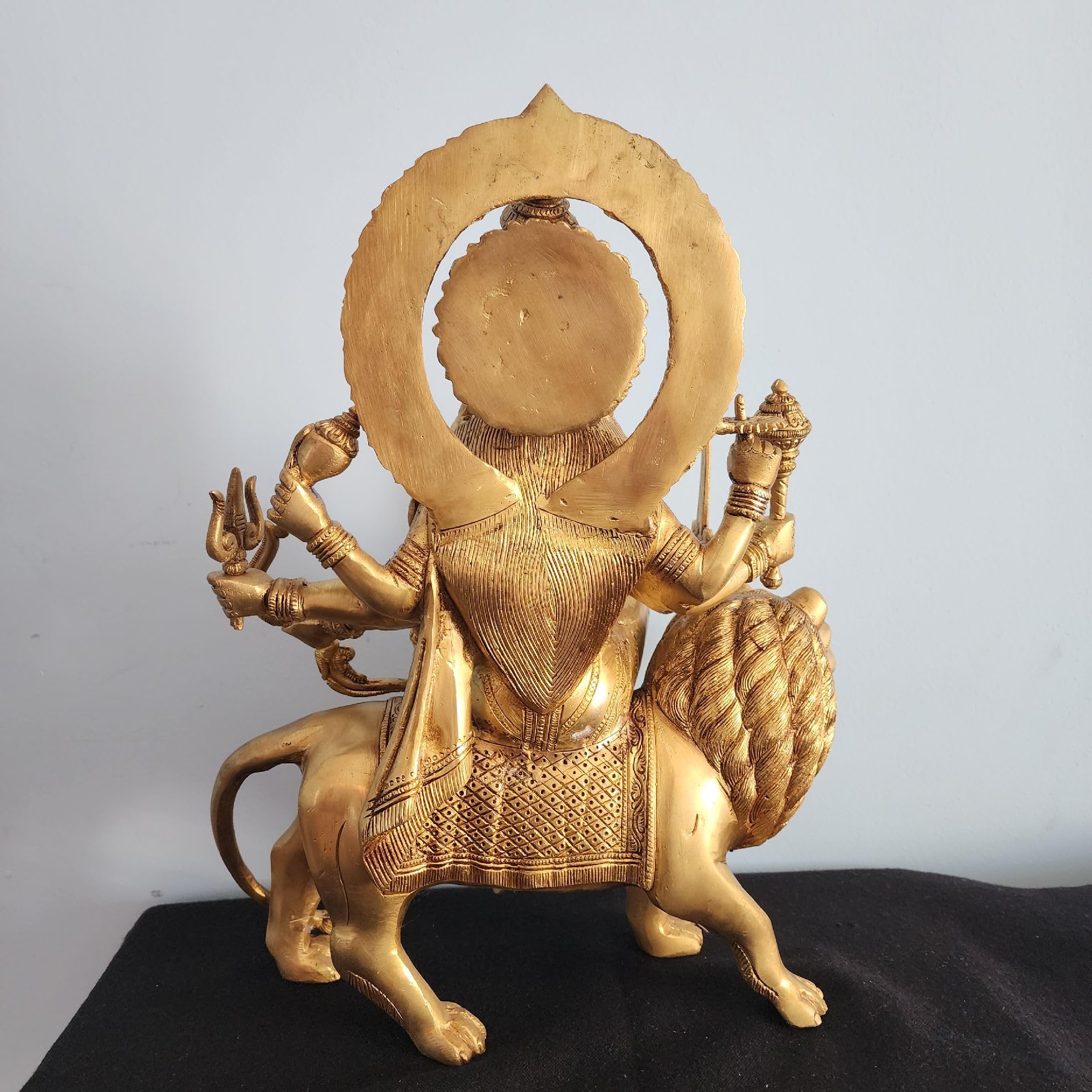 Big Durga Maa Statue Brass 38 cm Large Shera wali MATA Moorti