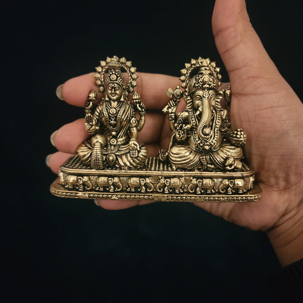 Small Divine Ganesh Laxmi JI WITH BASE STATUE