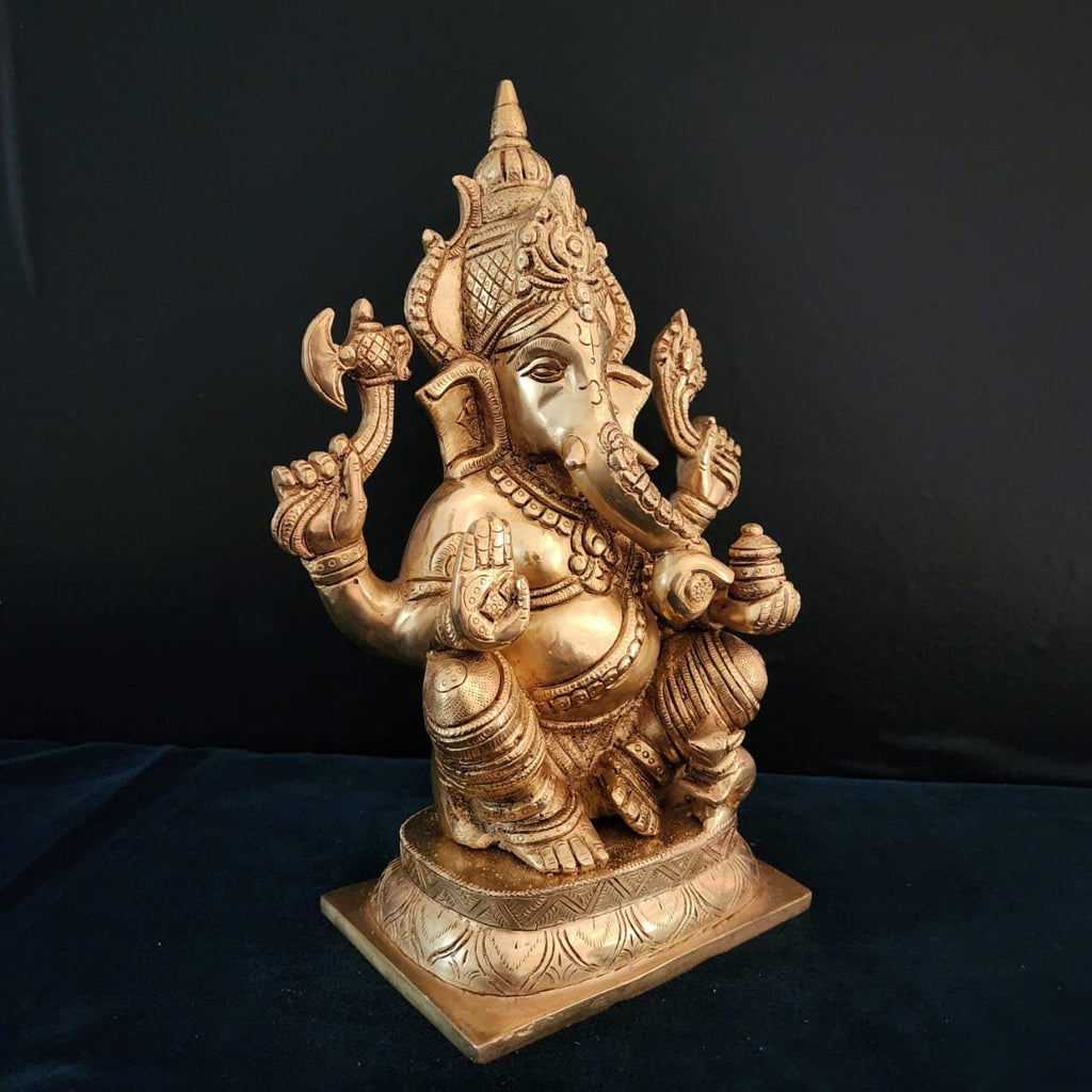 brass ganpati ji moorti for home and office 