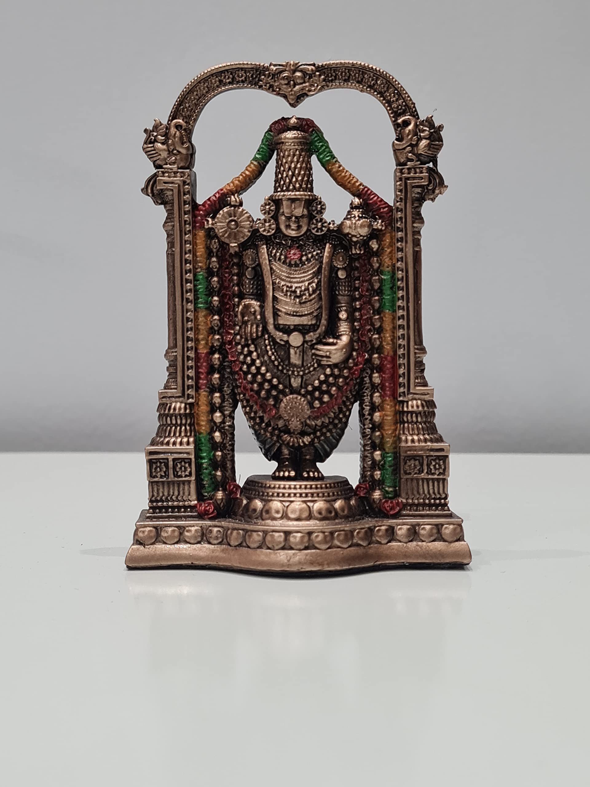 Tirupati Balaji Statue Small Size 3 Inch Bonded Bronze Venkateswara Statue