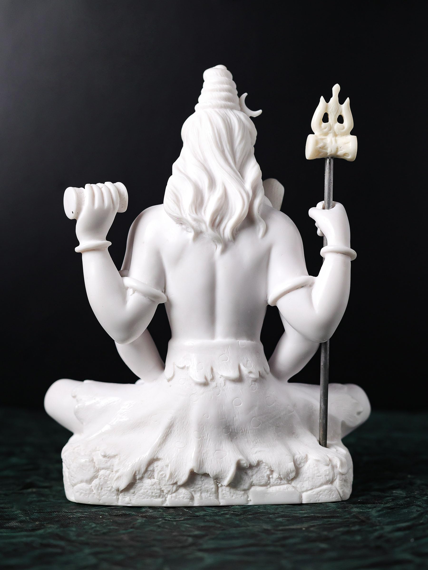Lord Sitting Shiva Statue 21 cm Cultured Marble