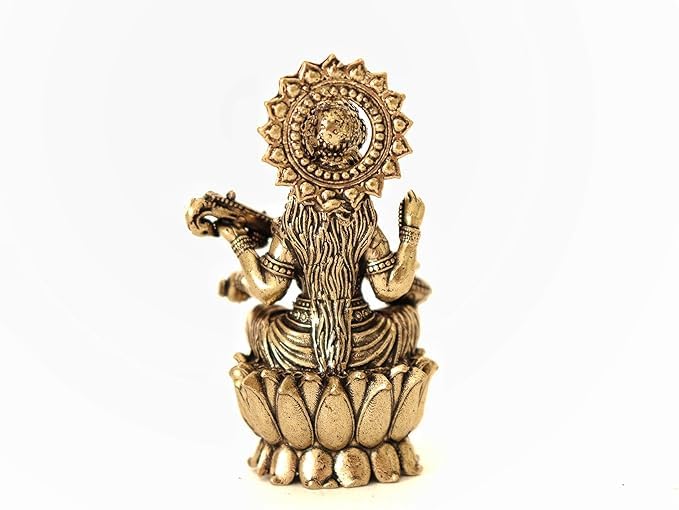 Saraswati Statue Premium Brass Saraswati 2.5 Inch