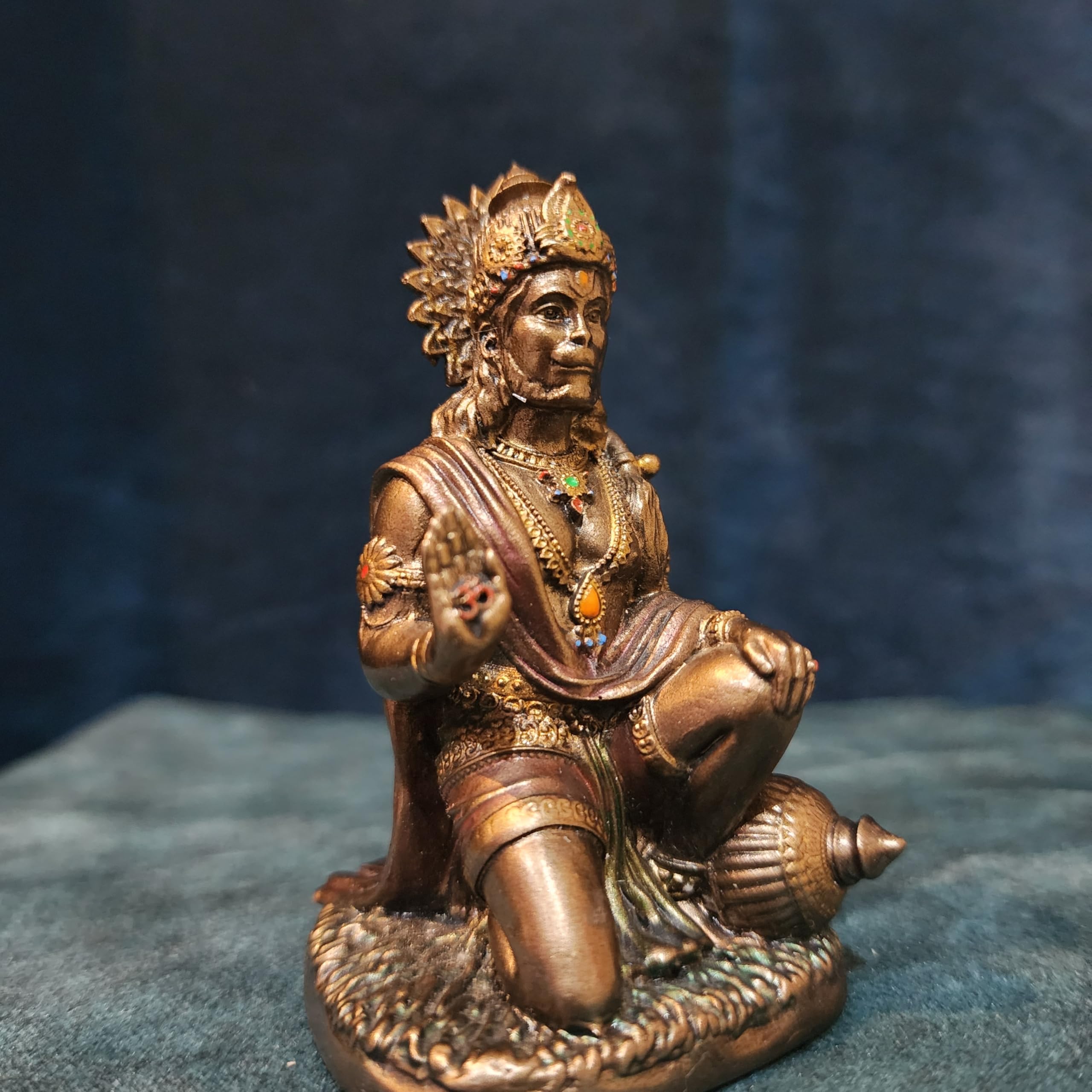 Lord Hanuman Statue 9 cm Bonded Bronze Cold Cast | Car Dashboard idea