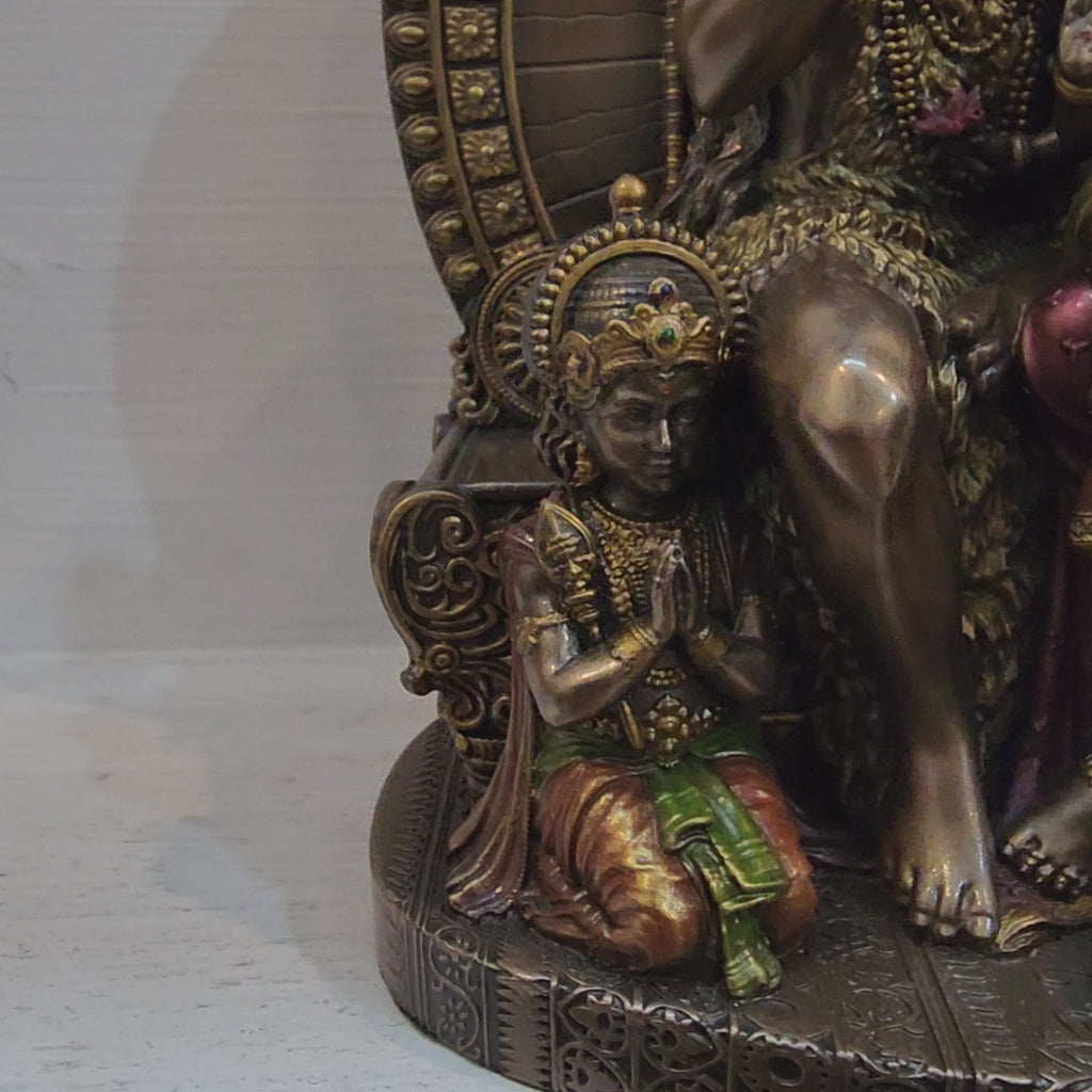 7.5 inch shiva family statue Bonded Bronze with resin