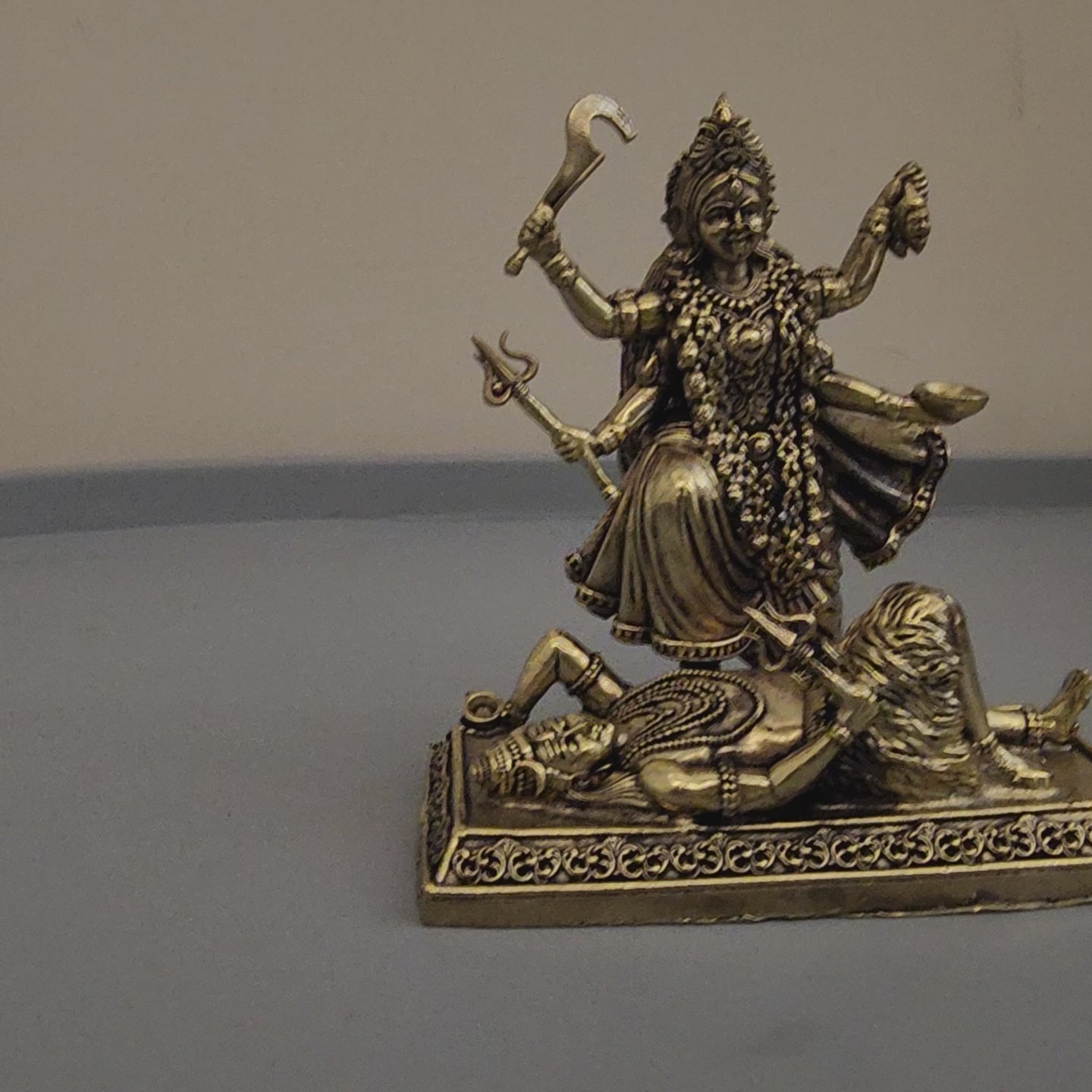 Goddess Brass Kali Idol Premium Brass 4 Inch Maa Kalika murti